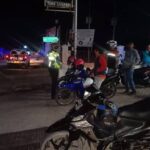 Satuan Lantas Polres SBT Patroli Malam Imbau Warga Jauhi Kerumunan