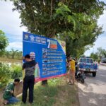 Satlantas Polres Pangkep Pasang Baliho Sasaran Prioritas Pelanggaran Untuk Ajak Pengendara Mudik Aman Dan Sehat Jelang Lebaran
